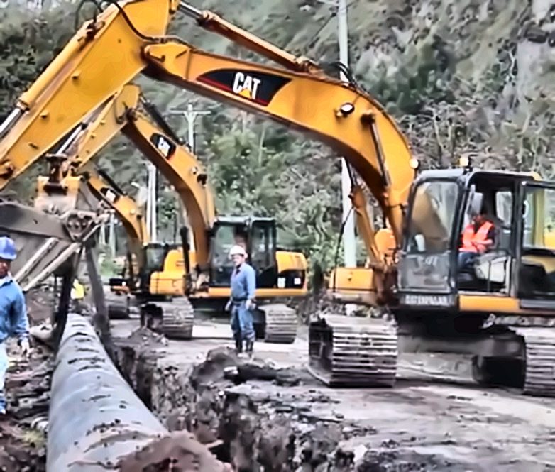 Excavación con maquinaria, Ambato